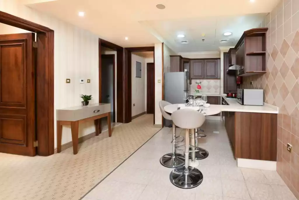 Wohn Klaar eigendom 1 Schlafzimmer F/F Wohnung  zu vermieten in Al Sadd , Doha #12251 - 1  image 