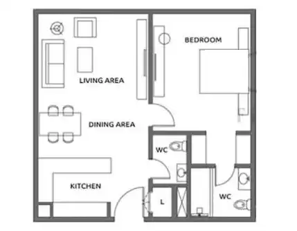 住宅 计划外 1 间卧室 楼/楼 公寓  出售 在 萨德 , 多哈 #21210 - 1  image 