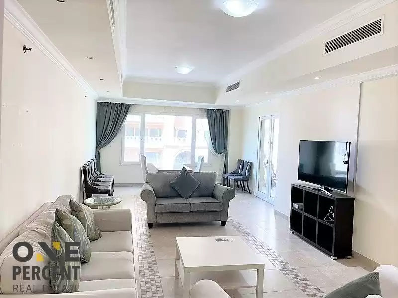 住宅 就绪物业 2 间卧室 楼/楼 公寓  出租 在 萨德 , 多哈 #21718 - 1  image 