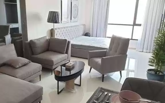 سكني عقار جاهز ستوديو مفروش شقة  للإيجار في المنامة #25835 - 1  صورة 